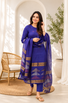 Coordinated Border Kurta Set with Dupatta